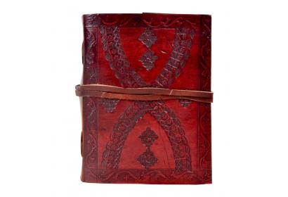 Handmade embossed leather journal diary & notebook